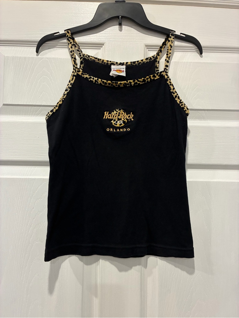 Vintage Hard Rock Cafe Black Tank with Leopard